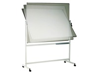 Mobiel draaibaar dubbelzijdig witbord B 150 x H 120 cm